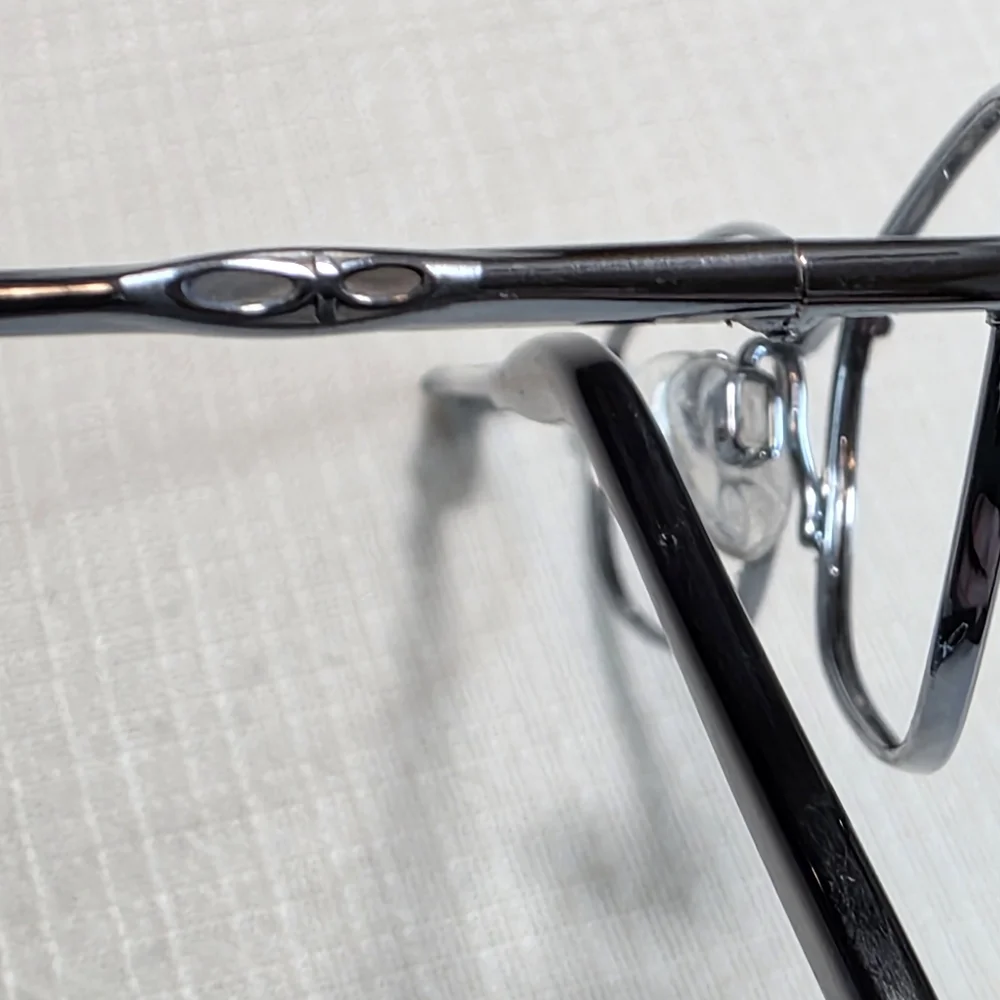 Vintage OP Blue And Silver Oval Metal Glasses Frame EUC